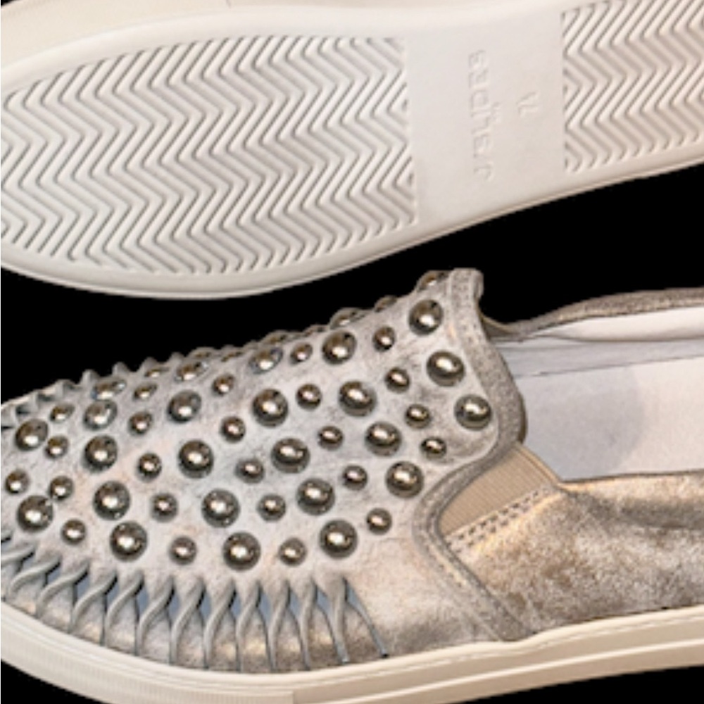 Wrn1x Nyc J Slides Stud Metallic Gold Leather Sne… - image 6